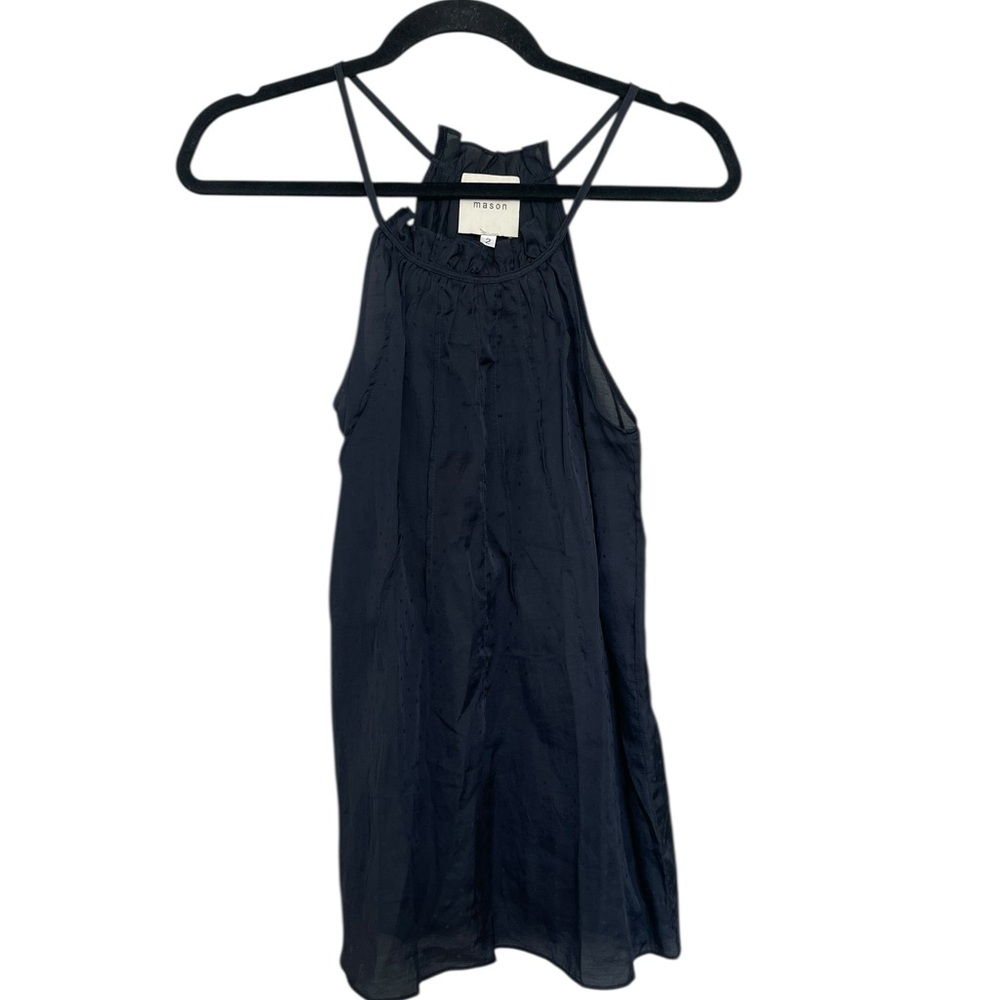 Mason Black Ruffled Halter Top